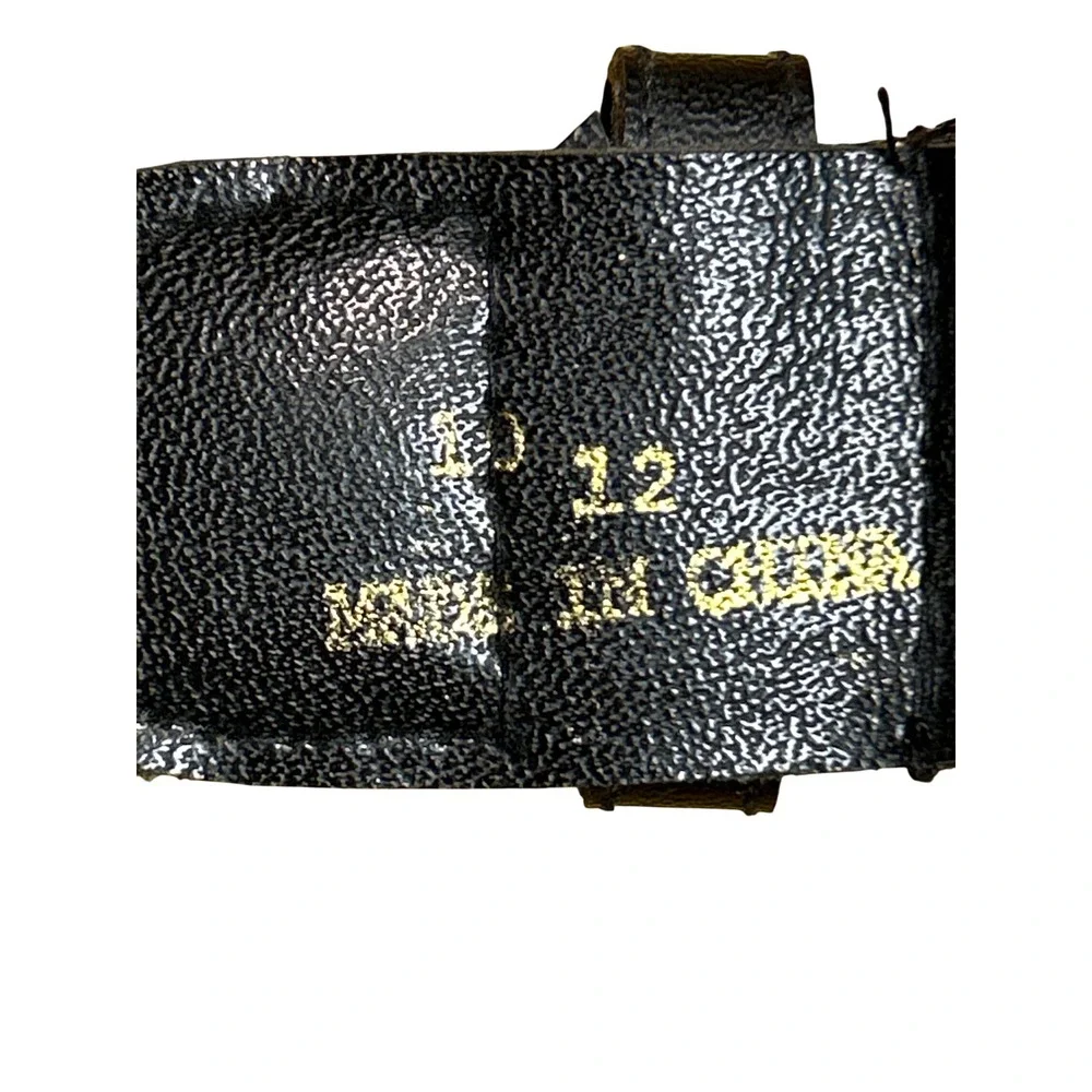 Covered Buckle‎ Braided Leather Belt Black Size 34